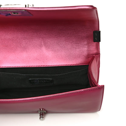 Chanel Metallic Patent Calfskin Quilted Medium Boy Flap Pink 5 of 17