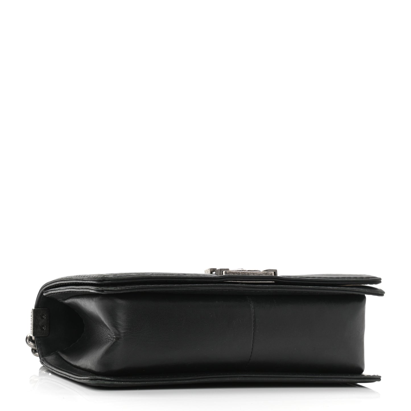 Lambskin Quilted Small Boy Flap Black