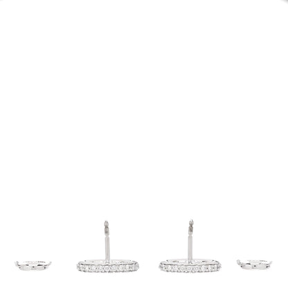 Hermes 18K White Gold Diamond New Farandole Earrings 3 of 6