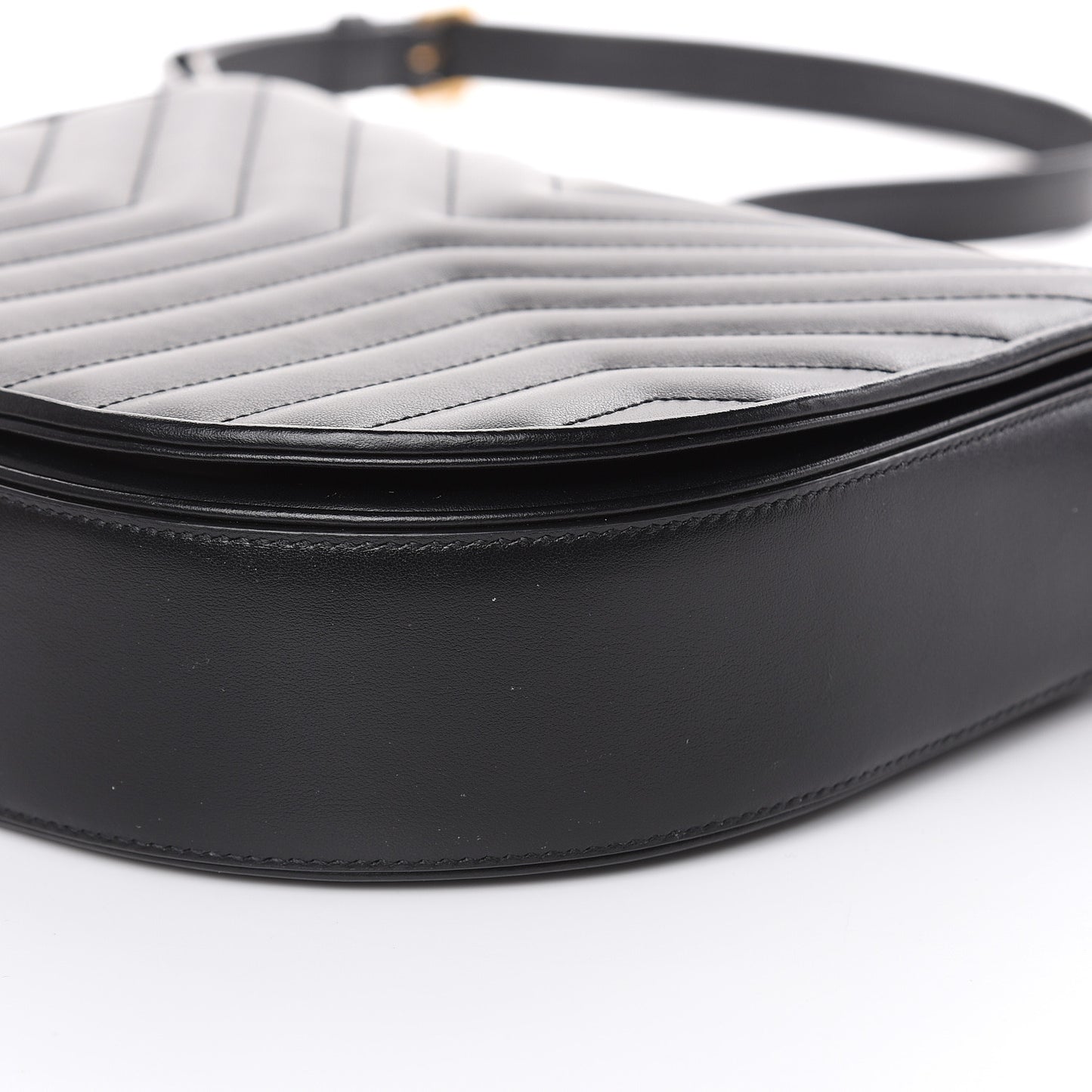 Calfskin Quilted Y Joan Satchel Black