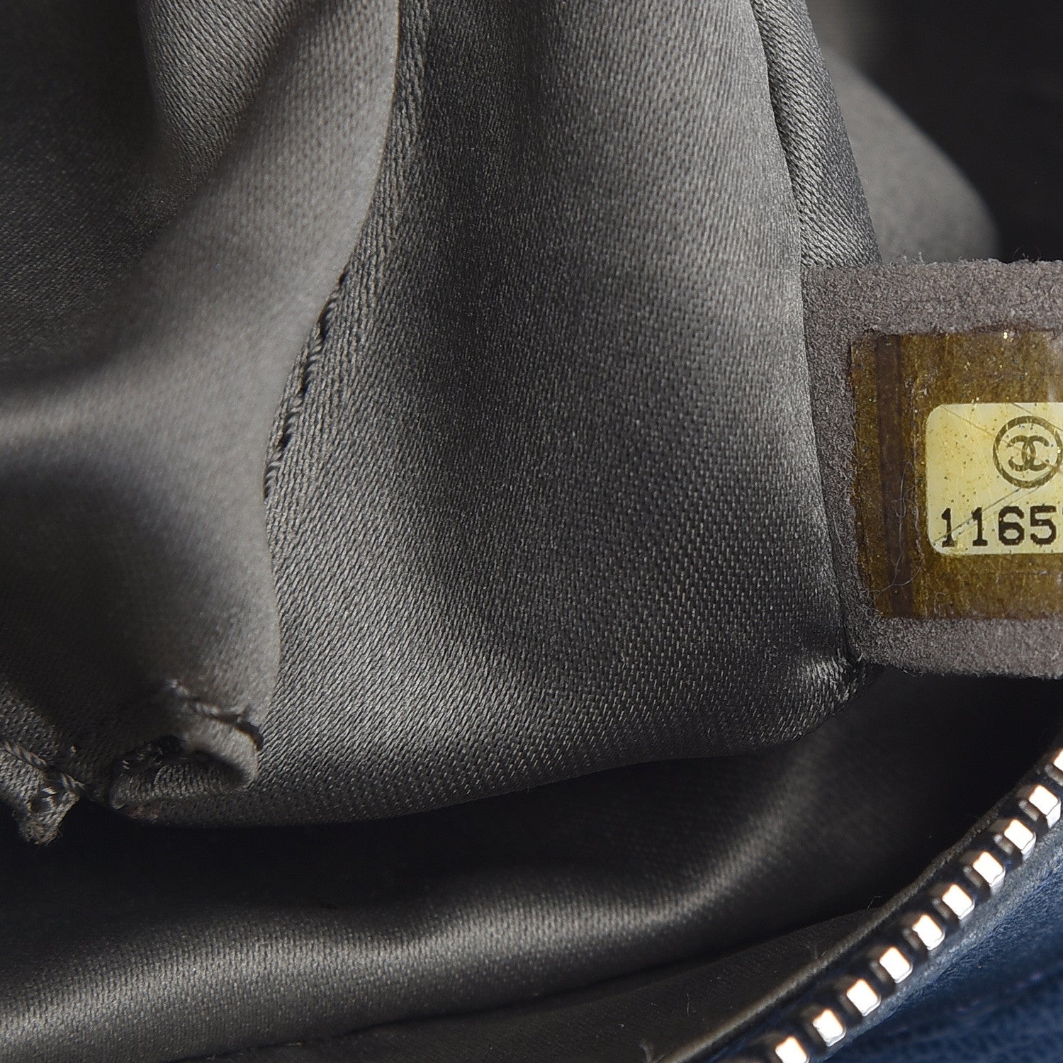 Chanel Distressed Lambskin Lady Braid Bowler Blue 7 of 10