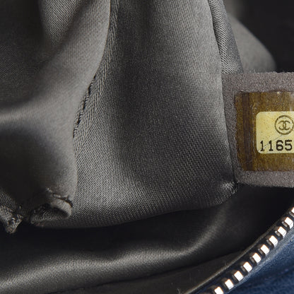 Chanel Distressed Lambskin Lady Braid Bowler Blue 7 of 10