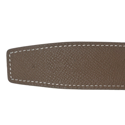 Hermes Epsom Swift 32mm H Belt 95 Etoupe Noir 6 of 6