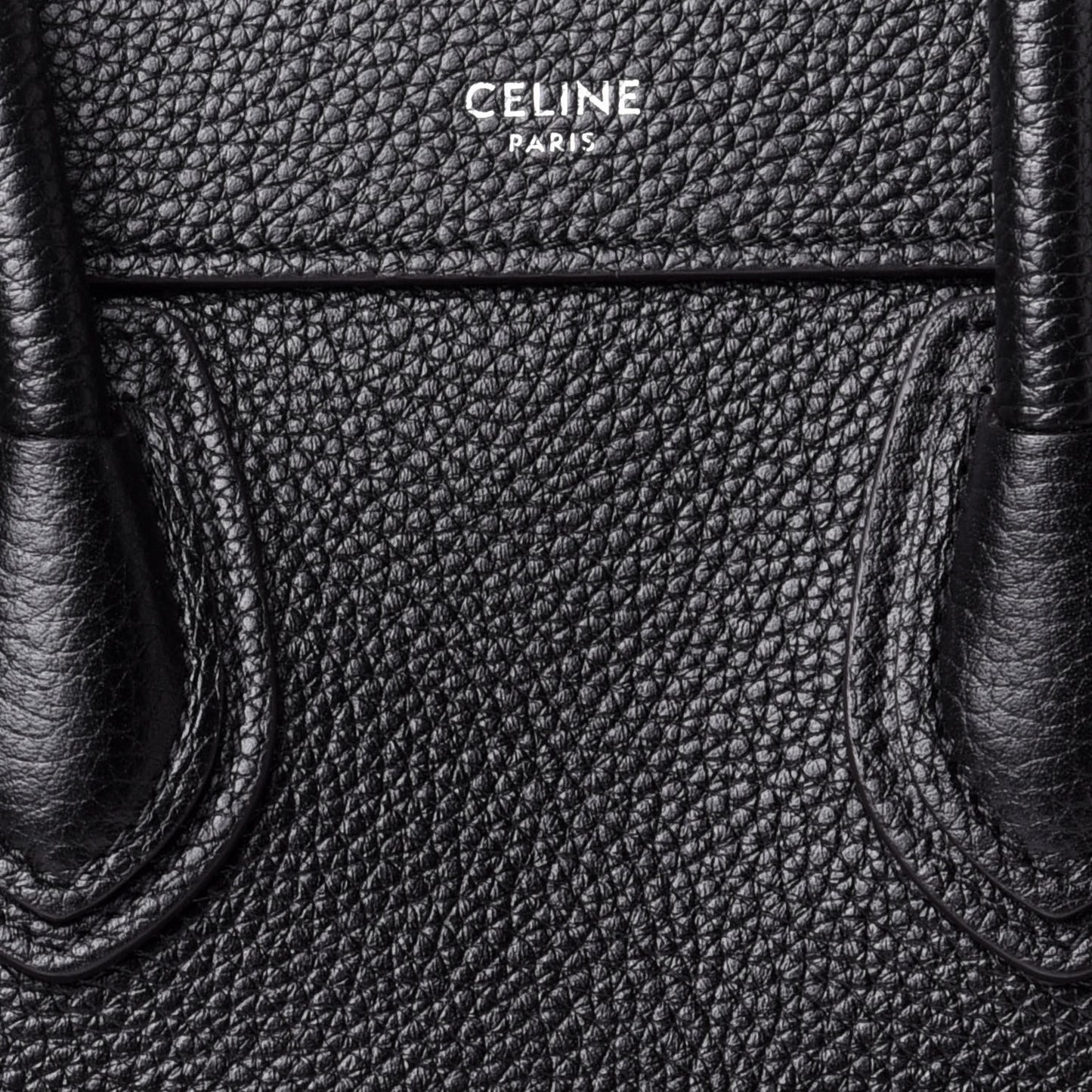 Drummed Calfskin Nano Luggage Black