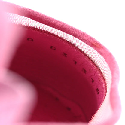 Chanel Mesh Suede Kidskin Cap Toe CC Slingback Pump 37 Pink 6 of 9