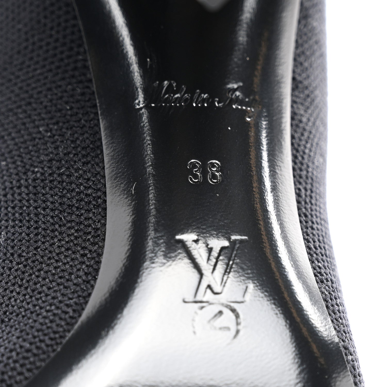 Louis Vuitton Monogram Stretch Fabric Silhouette Ankle Boots 38 Black 6 of 7