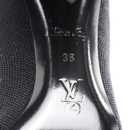Louis Vuitton Monogram Stretch Fabric Silhouette Ankle Boots 38 Black 6 of 7