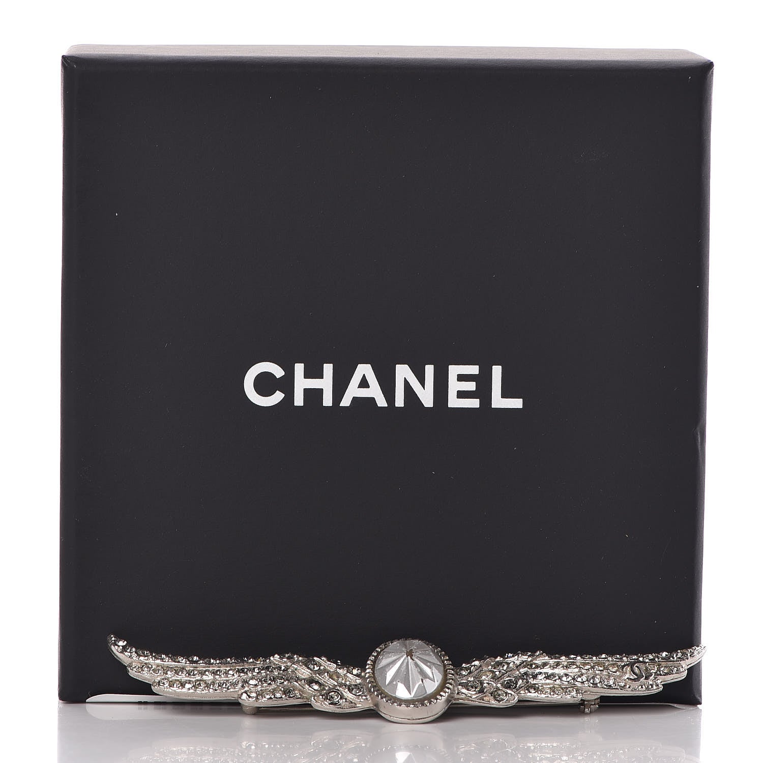 Chanel Crystal Wings Brooch Silver 6 of 6