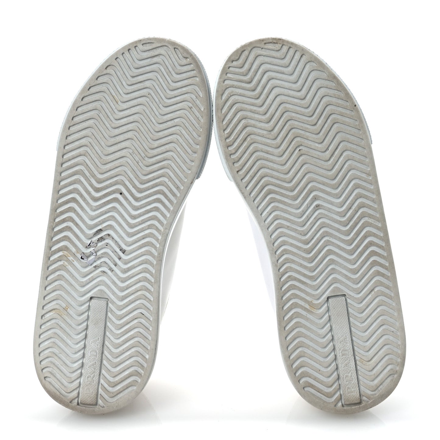 Nylon Gabardine Triangle Logo Platform Sneakers 37 White