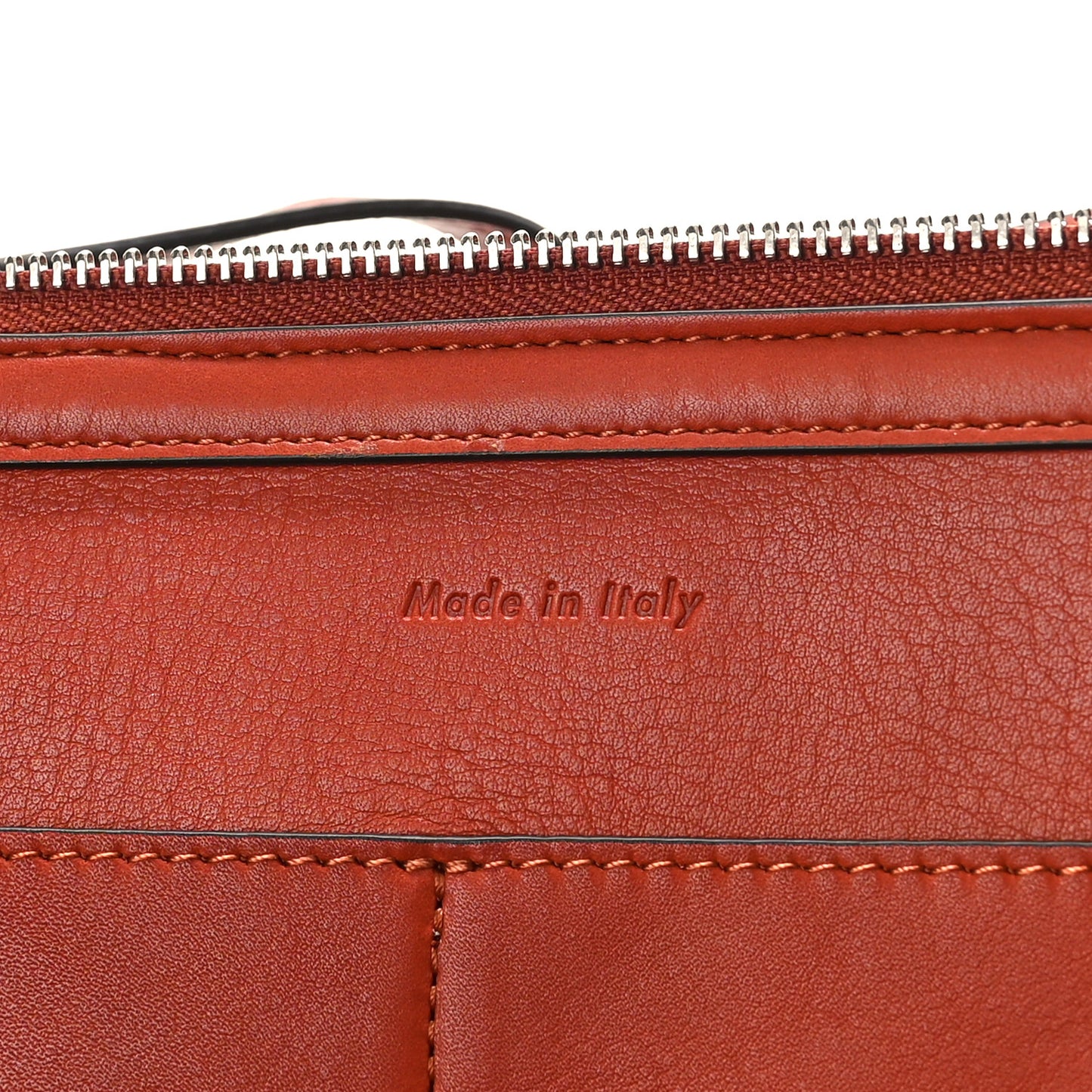 Calfskin Medium Tri-Fold Bag Red Wood