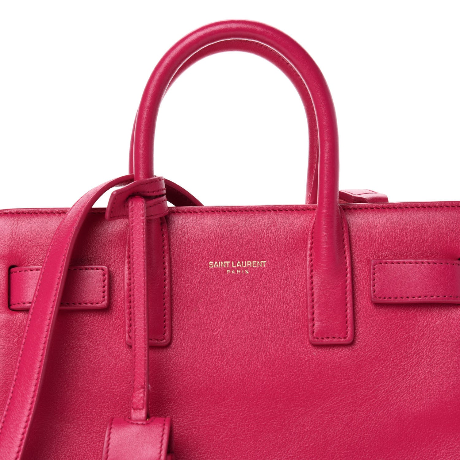 Saint Laurent Calfskin Nano Sac De Jour Lipstick Fuchsia 13 of 13