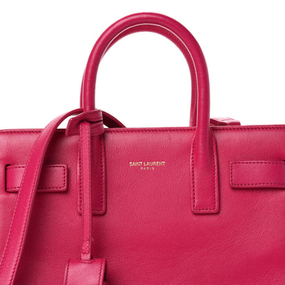 Saint Laurent Calfskin Nano Sac De Jour Lipstick Fuchsia 13 of 13
