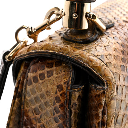 Gucci Snakeskin Medium New Bamboo Top Handle Bag Natural 15 of 15