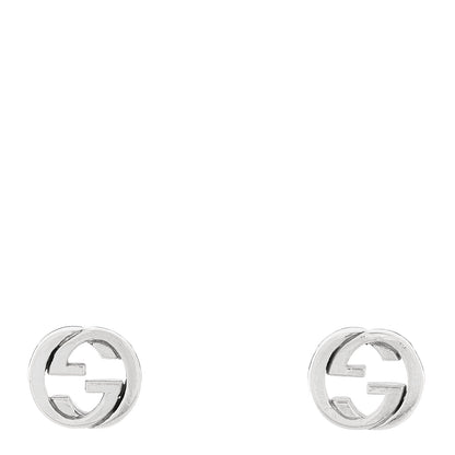 Gucci Sterling Silver Interlocking GG Stud Earrings 1 of 4
