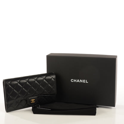 Chanel Caviar Quilted Wallet With Chain Black 5 of 9