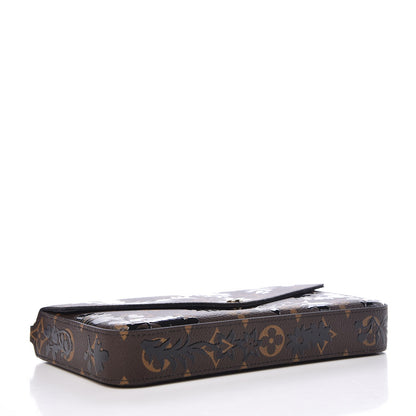 Louis Vuitton Monogram Blossom Pochette Felicie Chain Wallet Black 4 of 11