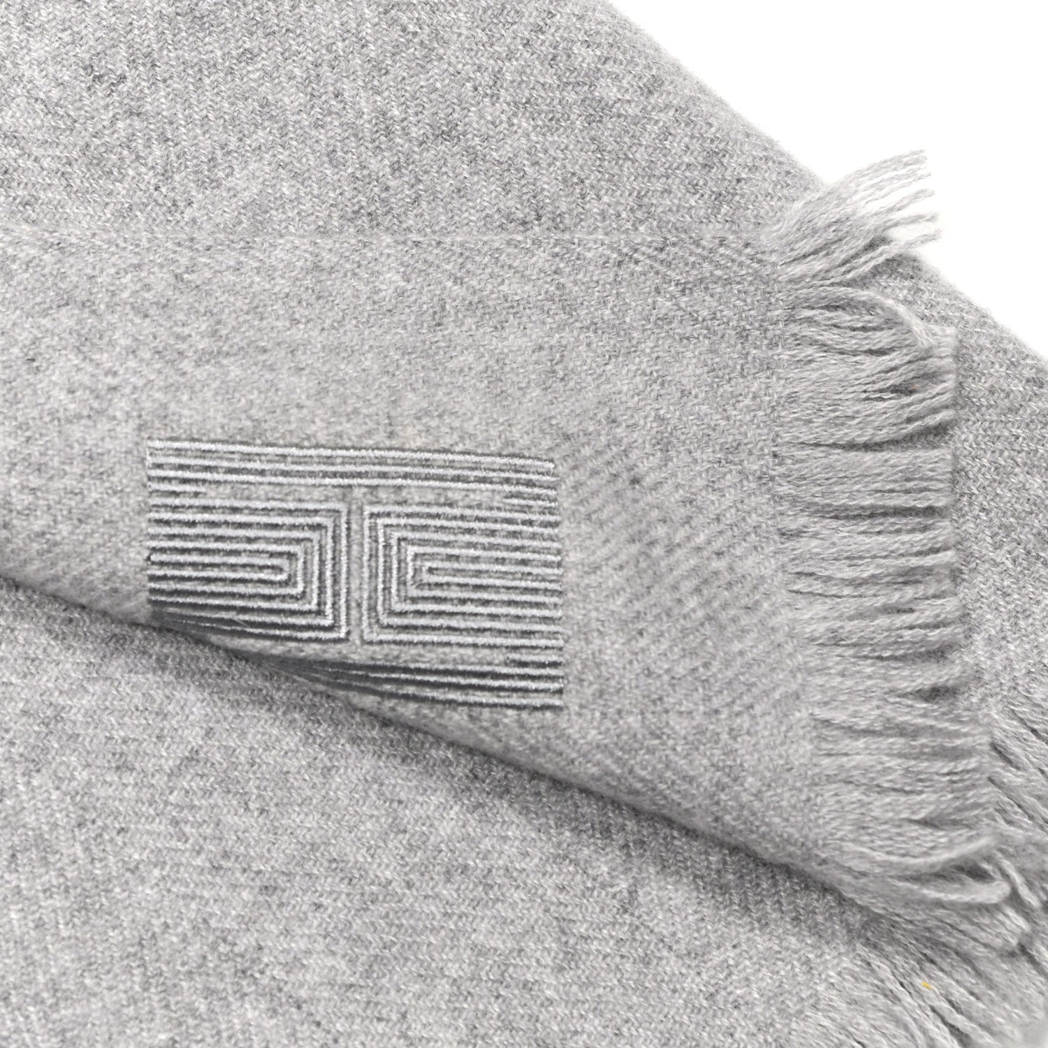 Hermes Cashmere Stole Scarf Gris Flanelle 5 of 5