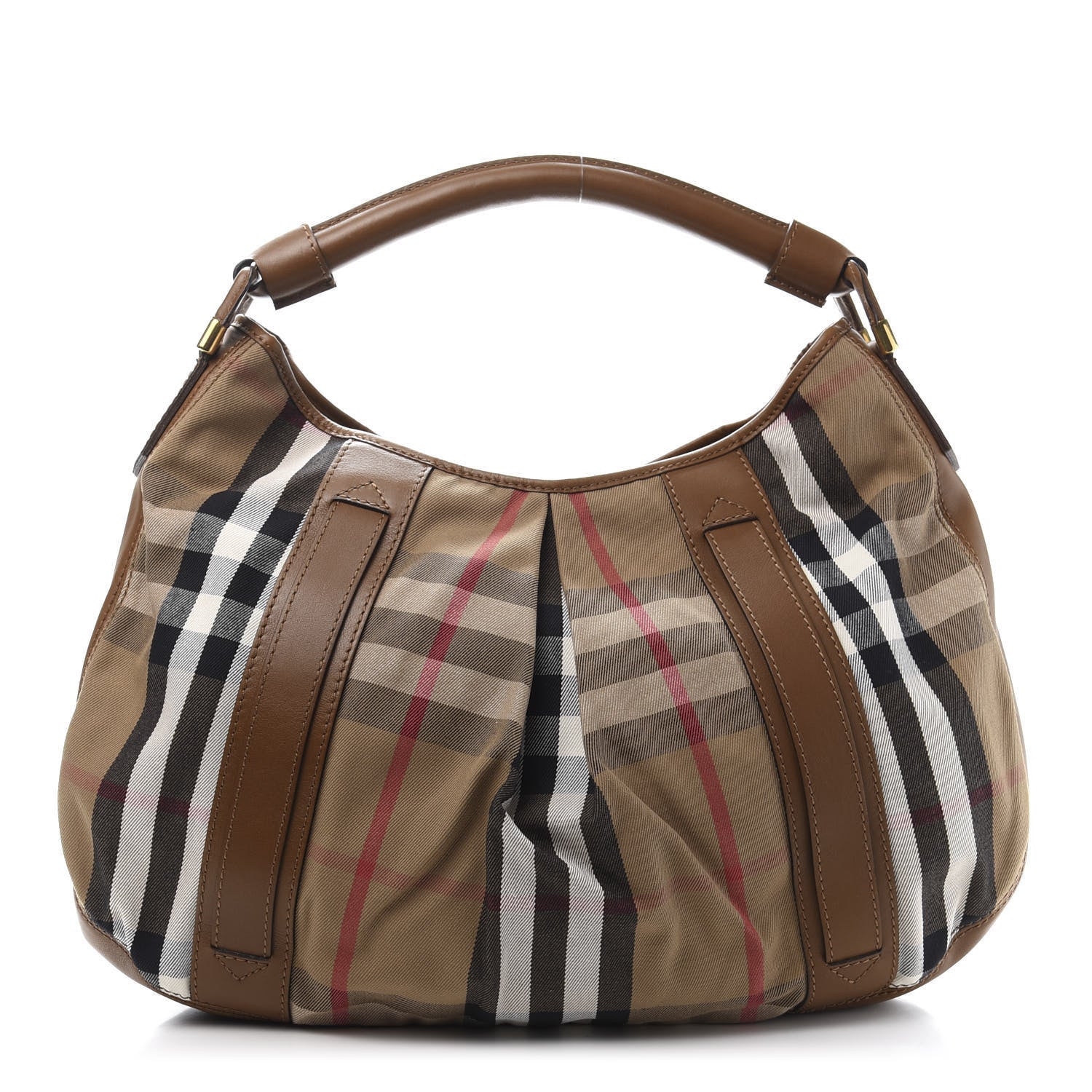Burberry House Check Hobo Brown 1 of 9