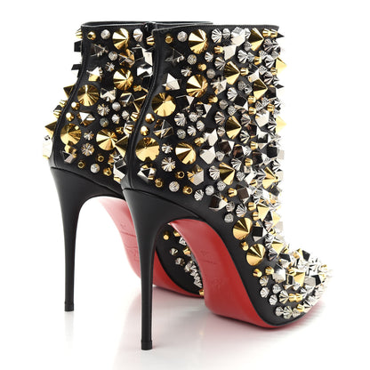 Christian Louboutin Calfskin So Full Kate 100 Ankle Boots 36 Black Multicolor 4 of 8