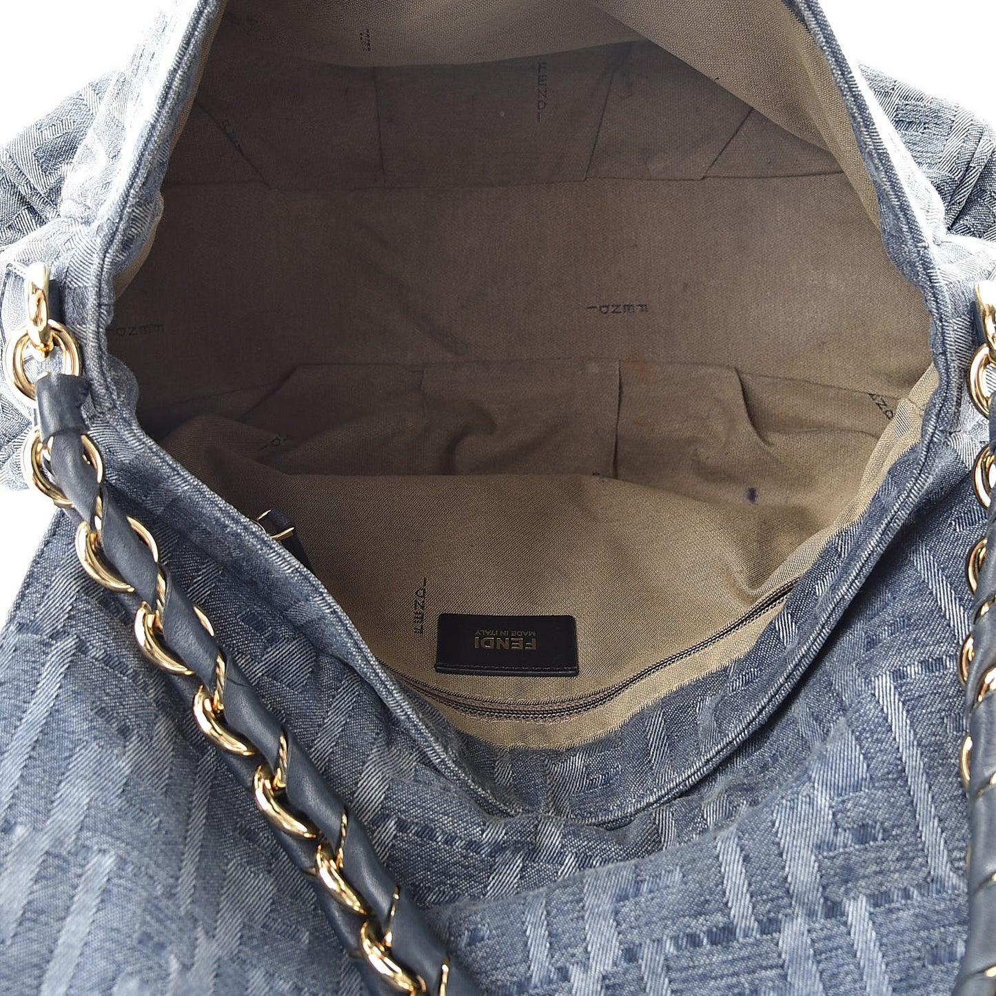 Denim Zucca Mia Shoulder Flap Blue