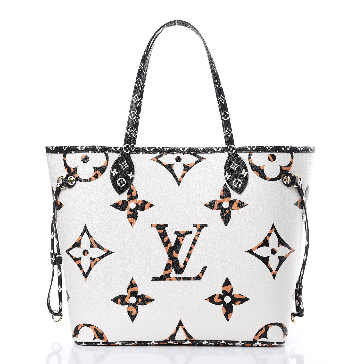 Louis Vuitton Monogram Giant Jungle Neverfull MM Ivory 3 of 11