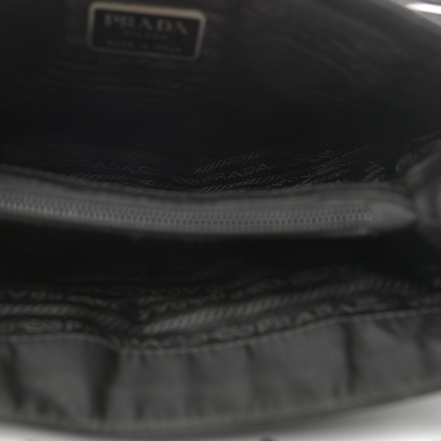 Tessuto Nylon Chain Tote Black