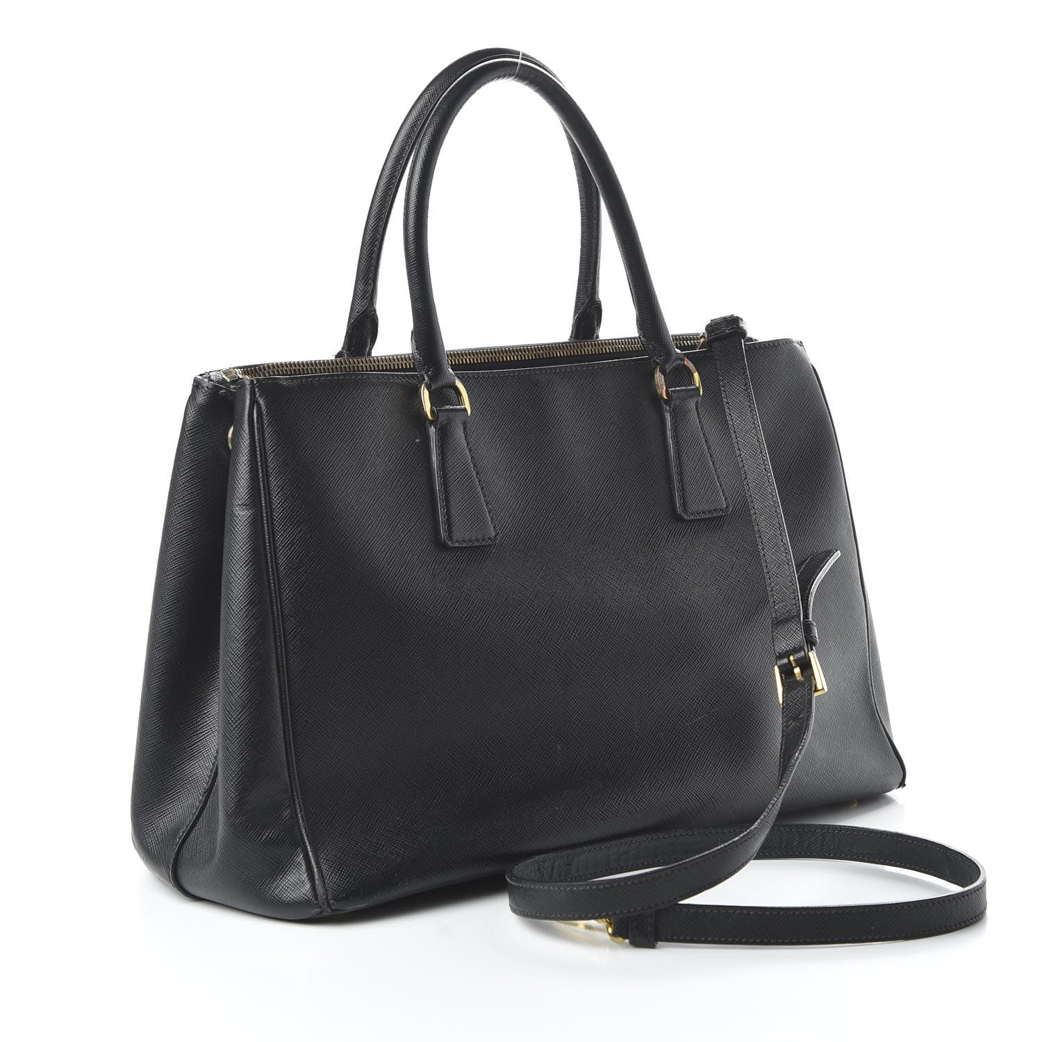 Prada Saffiano Medium Galleria Double Zip Tote Black 4 of 17