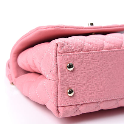 Chanel Caviar Quilted Mini Coco Handle Flap Pink 8 of 9