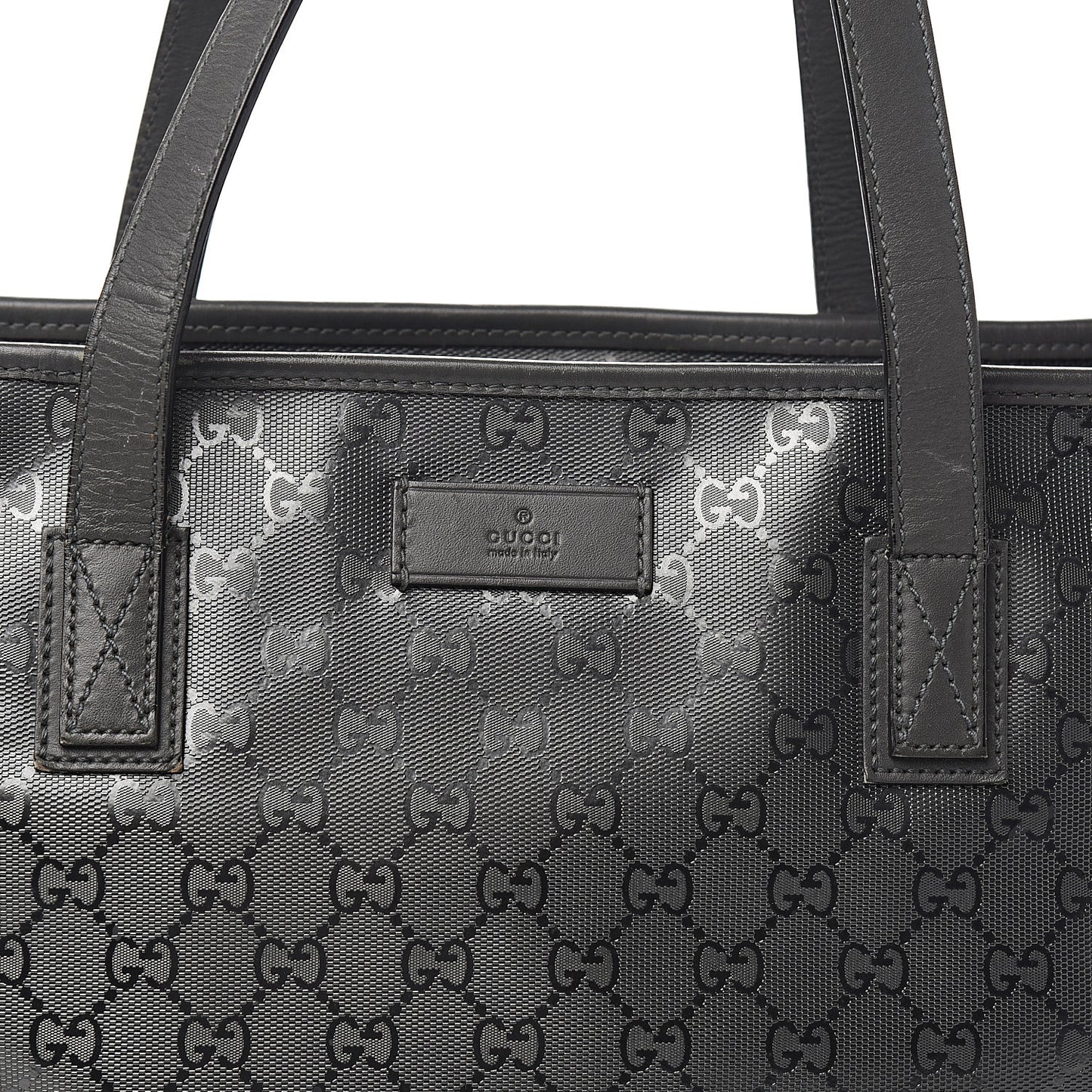 Imprime Monogram Medium Zippered Shopping Tote Pewter