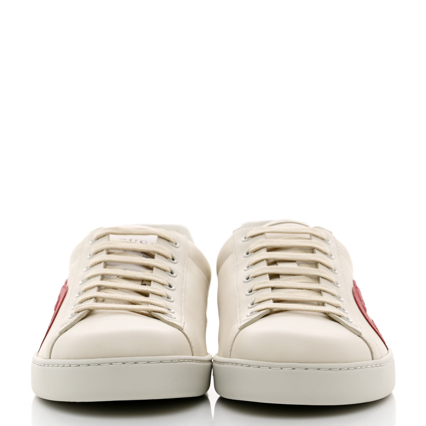 Calfskin Nubuck Interlocking G Mens New Ace Sneakers 11.5 New Mystic White Hibiscus Red Bright Splash