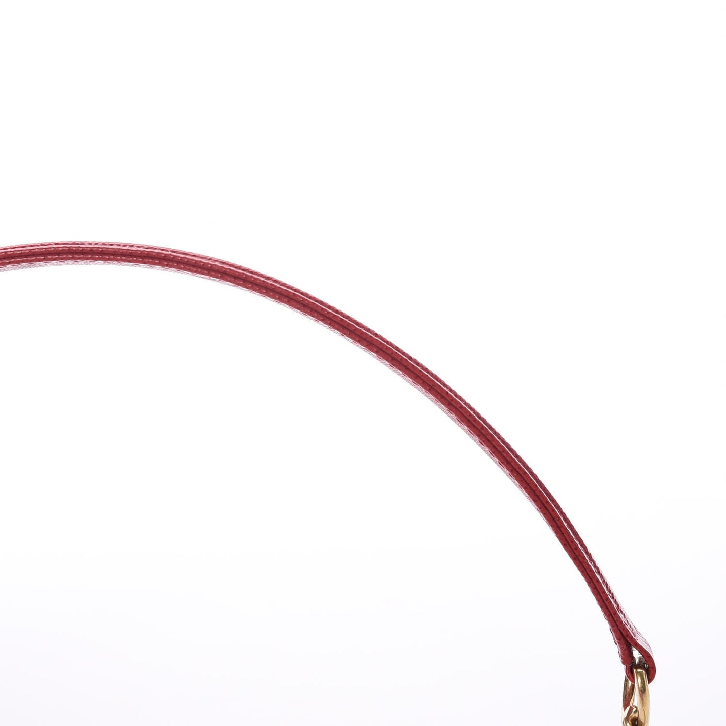 Saffiano Lux Monochrome Chain Wallet Fuoco