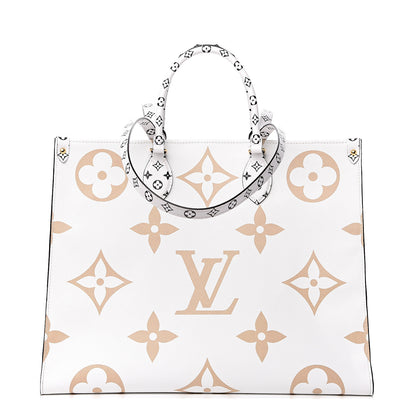 Louis Vuitton Monogram Giant Onthego GM Kaki Beige 1 of 10
