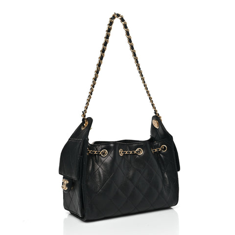 Caviar Quilted Mini Chanel 25 Handbag Black
