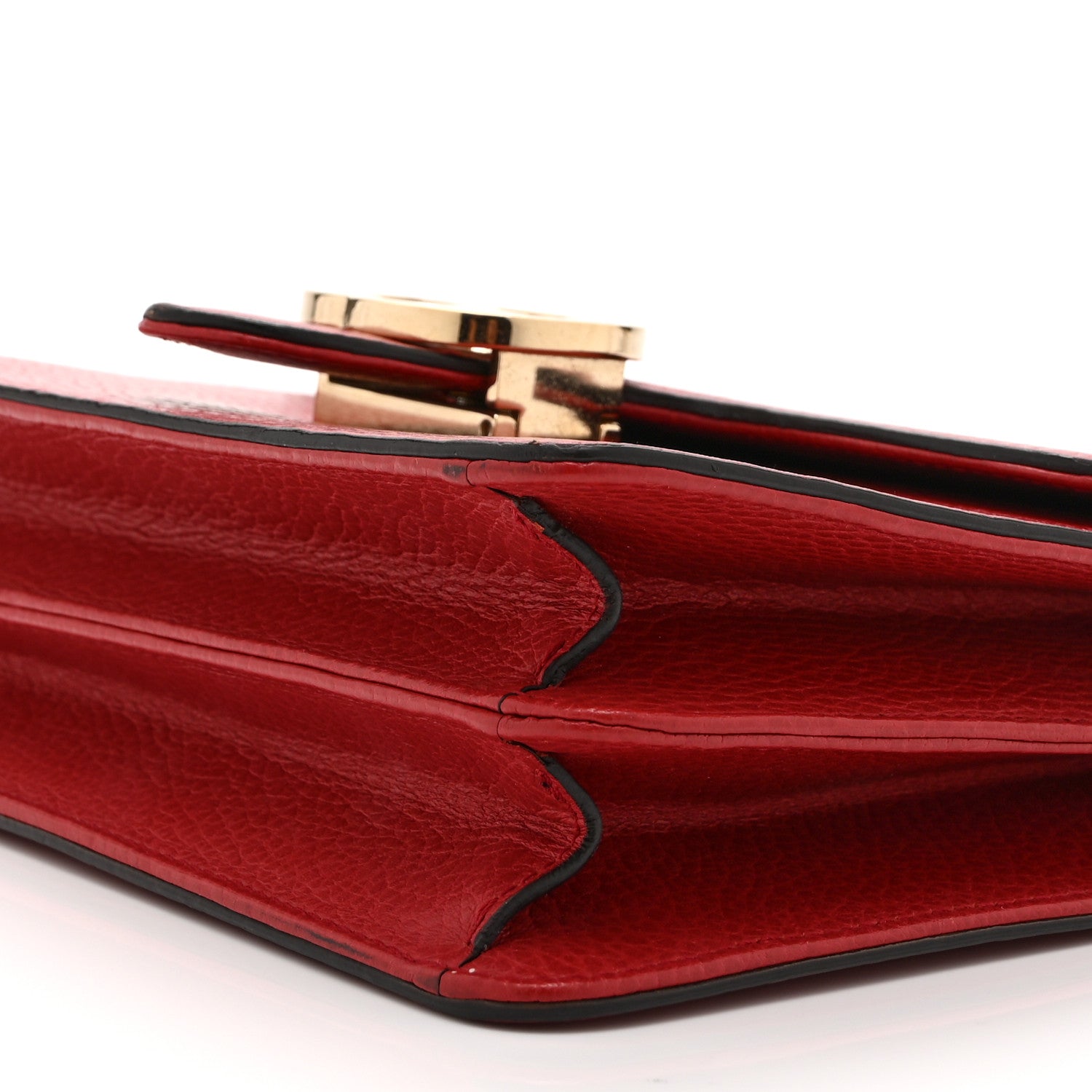 Gucci Dollar Calfskin Small Interlocking G Shoulder Bag Red 11 of 11