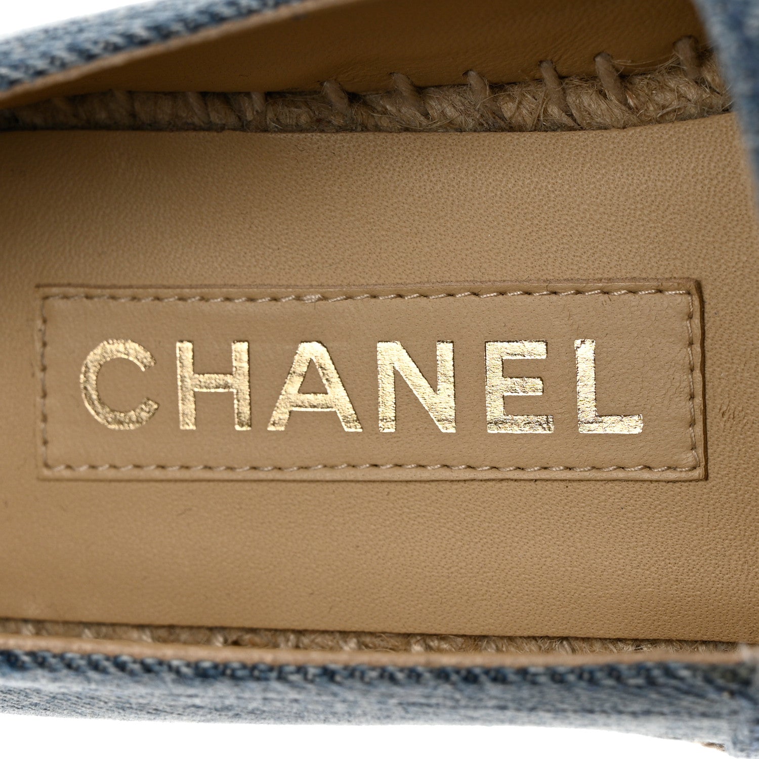 Chanel Denim CC Espadrilles 35 Blue Black 7 of 10