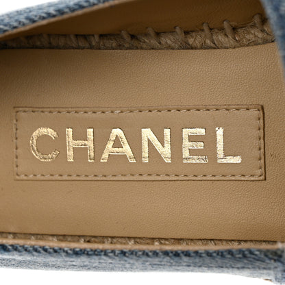 Chanel Denim CC Espadrilles 35 Blue Black 7 of 10