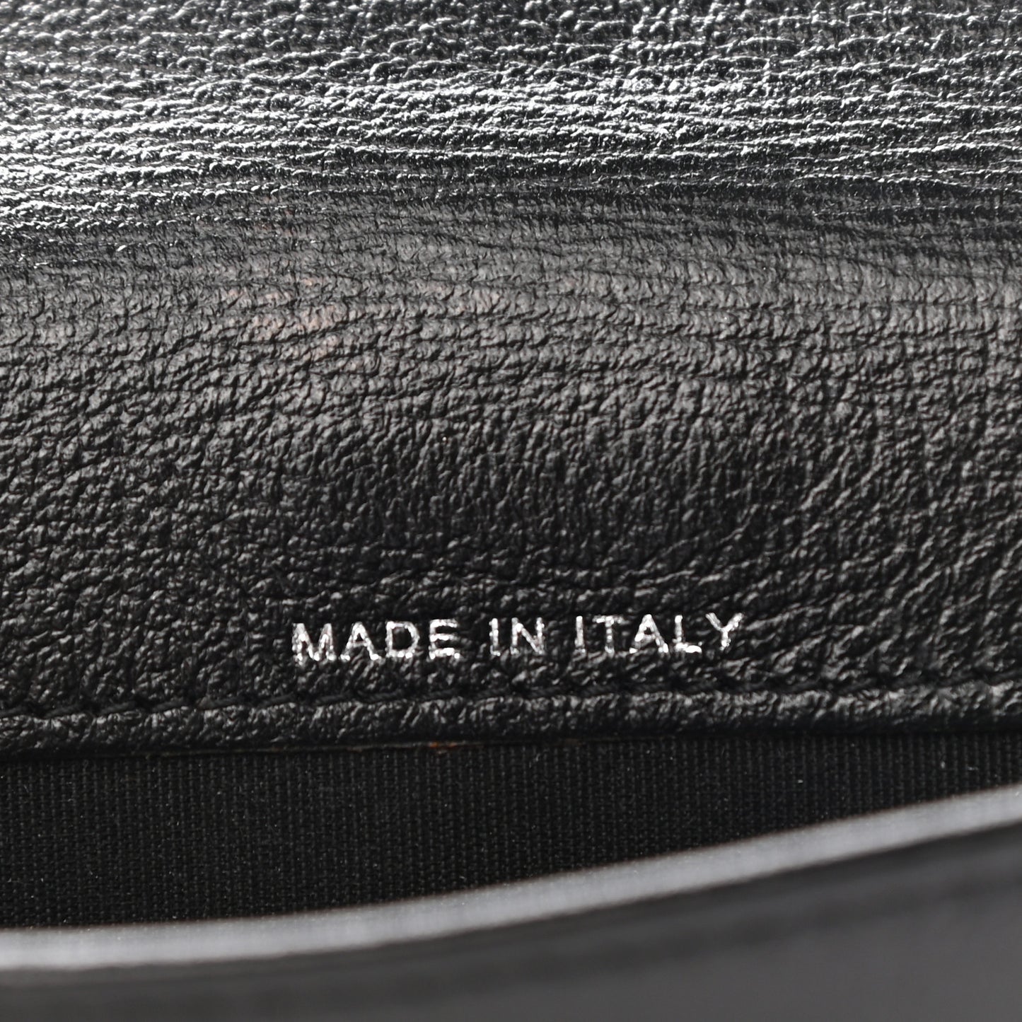 Glazed Goatskin Camellia Embossed French Flap Wallet Black