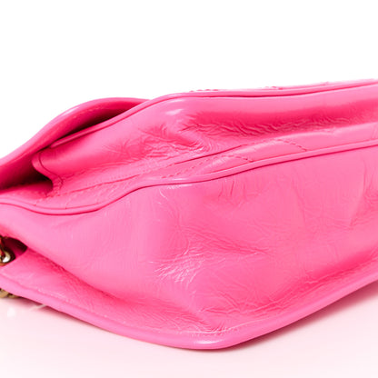 Saint Laurent Crinkled Calfskin Matelasse Monogram Medium Niki Chain Satchel Rose Glow 10 of 11