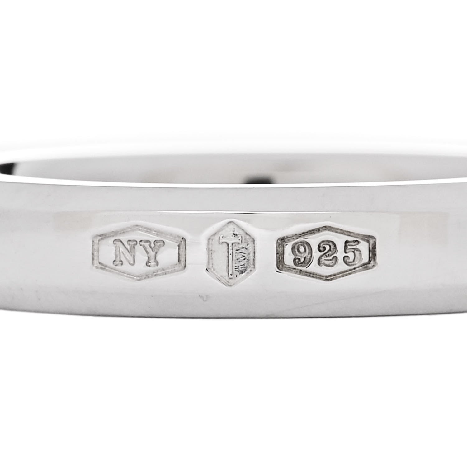 Tiffany Sterling Silver Makers Narrow Slice Ring 54 7 5 of 6