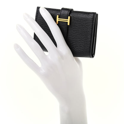 Hermes Chevre Mysore Mini Bearn Wallet Black 2 of 7