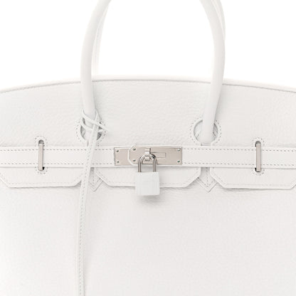 Hermes Taurillon Clemence Birkin 35 White 8 of 18