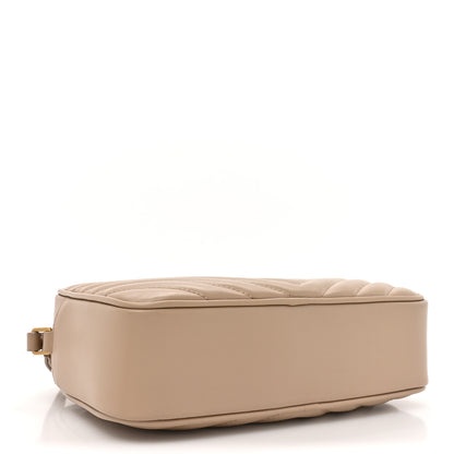 Saint Laurent Calfskin Matelasse Monogram Lou Camera Bag Dark Beige 4 of 12