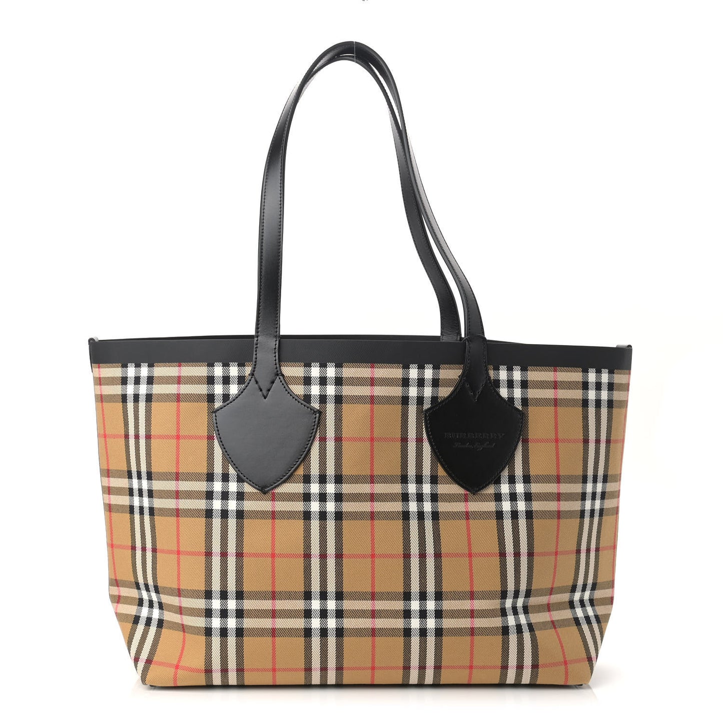 Vintage Check Medium The Giant Reversible Tote Antique Yellow Bright Red