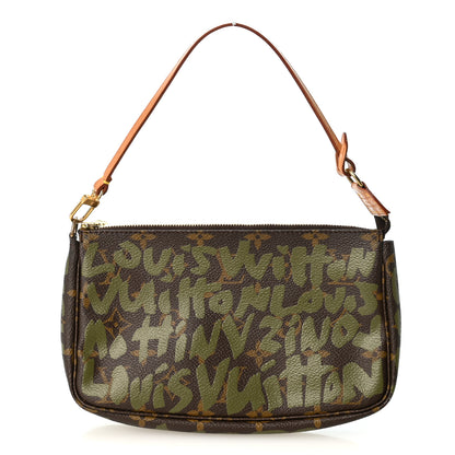 Louis Vuitton Monogram Graffiti Pochette Accessories Kaki 1 of 19