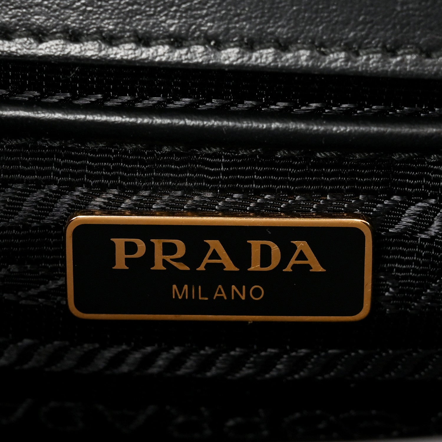 Prada Saffiano Chain Shoulder Bag Black 6 of 9