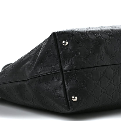 Gucci Calfskin Medium Icon Bit Tote Black 8 of 9