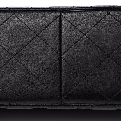 Chanel Lambskin Quilted Jumbo Double Flap Black 13 of 16