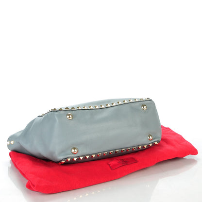 Valentino Garavani Vitello Small Rockstud Tote Stone 4 of 7