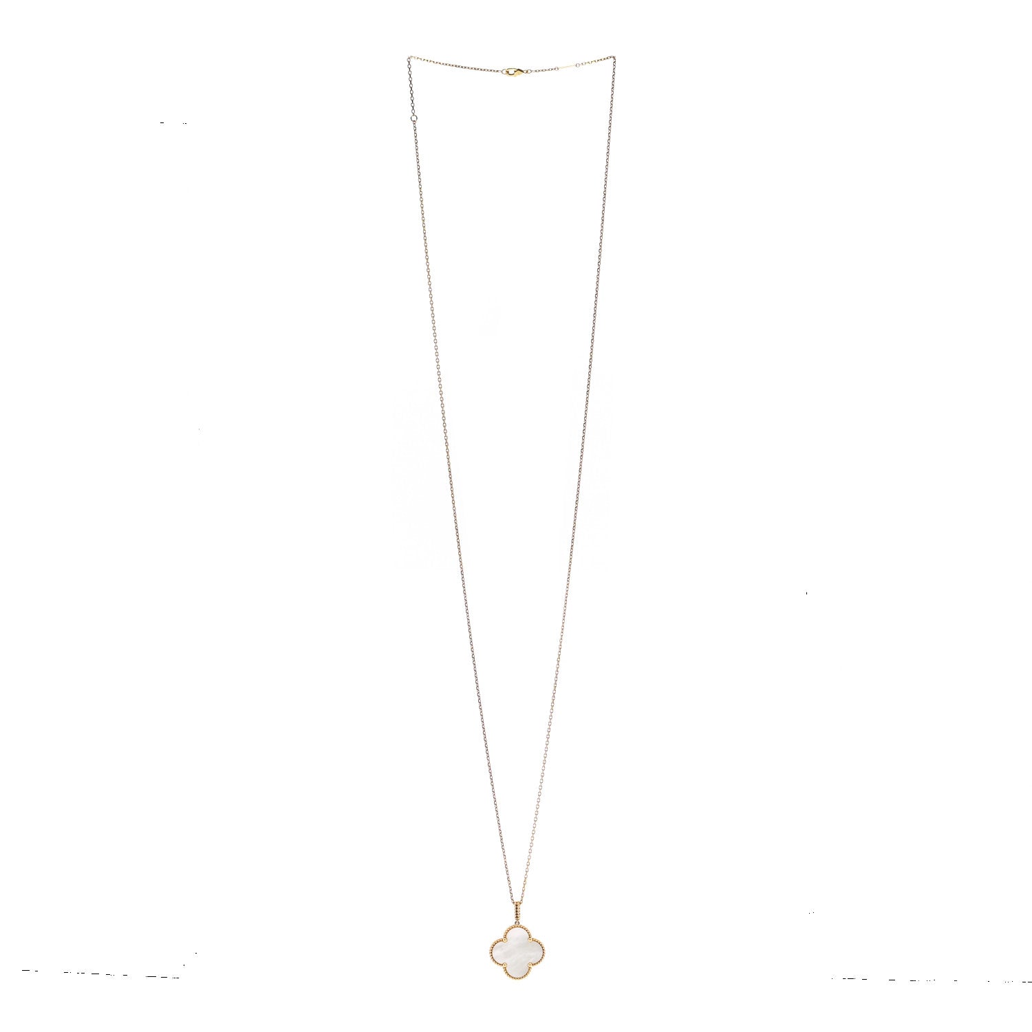 Van Cleef & Arpels 18K Yellow Gold Mother of Pearl Magic Alhambra Long Necklace 3 of 6