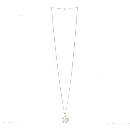 Van Cleef & Arpels 18K Yellow Gold Mother of Pearl Magic Alhambra Long Necklace 3 of 6